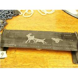 Baleen Crib Board Caribou and Wolf