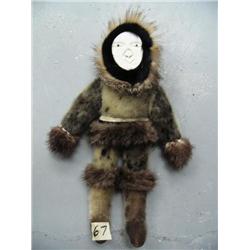 Seal Skin Doll Antler Face by Anariak 15"