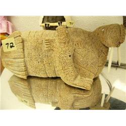 Whale Bone, Mother and Child by Shishmeraf 11" I.D.E.