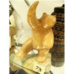 Soap Stone Dancing Bear  8" E.S.