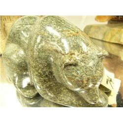 Green Soap Stone Bear 6" E.S.