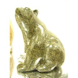 Sitting Bear Green Soapstone 4.5"