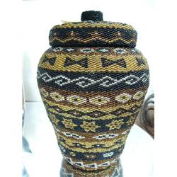 Beaded Basket, Imported 10"