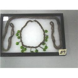 Lot of Estate Long Silver Necklace