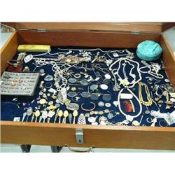 Lot of Estate Rings, Spoons, Keys, Necklace Watches, Glasses, Pins