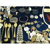 Image 4 : Lot of Estate Rings, Spoons, Keys, Necklace Watches, Glasses, Pins