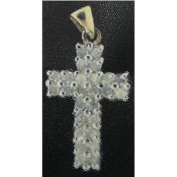10 K Yellow Gold Diamond Cross Pendant.  Approx. 0.25 carats  Replacement Cost:  $565