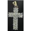 Image 1 : 10 K Yellow Gold Diamond Cross Pendant.  Approx. 0.25 carats  Replacement Cost:  $565