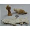 Image 2 : Imported Carved Bone Angel, Seal & Salmon  6.5"