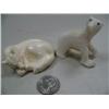 Image 1 : Russian Carved Mammoth Ivory  Wolf, Bear 2 Each
