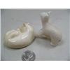 Image 2 : Russian Carved Mammoth Ivory  Wolf, Bear 2 Each