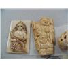 Image 2 : Bone Carvings - Dragon Fly, Man, Horse, Fish, Mask, Rabbit, Basket,