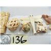 Image 3 : Bone Carvings - Dragon Fly, Man, Horse, Fish, Mask, Rabbit, Basket,