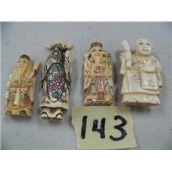Lot of 4 Mammoth Ivory Netsuke's