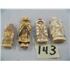 Image 2 : Lot of 4 Mammoth Ivory Netsuke's