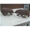 Image 1 : Lot of 2 Imported Carved Wood Bear  9"    (1)