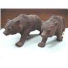 Image 2 : Lot of 2 Imported Carved Wood Bear  9"    (1)