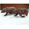 Image 3 : Lot of 2 Imported Carved Wood Bear  9"    (1)