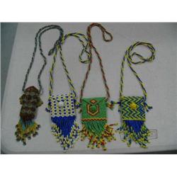 Lot of 4 Beaded Bags, Import 16"