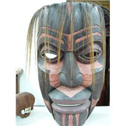 Imported Carved Wood Shaman Mask,  16"