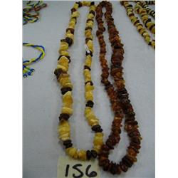 Lot of 2 Amber Necklaces  26"