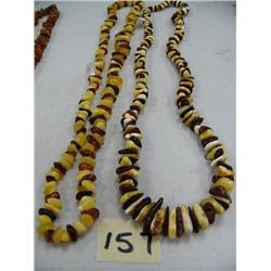 Lot of 2 Amber Necklaces  26"