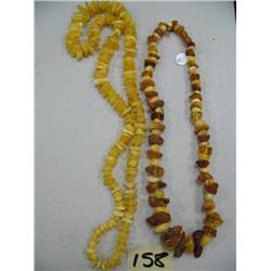 Lot of 2 Amber Necklaces  18"