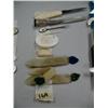 Image 1 : Lot of: Ivory Pieces, 2 Knives, 1 Fork 3 Seals 2 Ivory