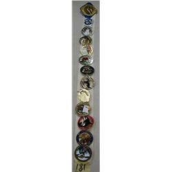 Lot of: Collection of Fur Rondy Buttons  13