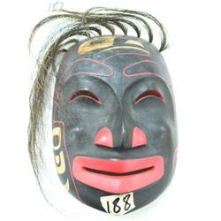 Mask Carved Wood Import 9.5"