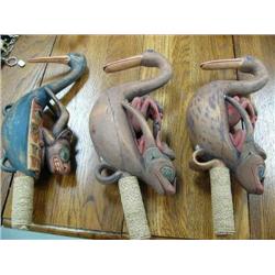 Lot of: Imported Wooden Rattles, as is,