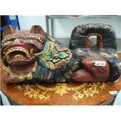 Foo Dog - wooden carving
