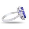 Image 3 : 3.75 ctw Tanzanite and 0.45 ctw Diamond 18K White Gold Ring