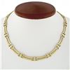 Image 1 : Vintage Chimento 18K Tri Color Gold 1.05 ctw Diamond 15" Collar Choker Necklace