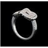 Image 4 : 0.70 ctw Diamond Ring - 14KT White Gold