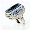 Image 9 : Antique 14k Gold Athena Warrior Intaglio Agate Seed Pearl & Enamel Filigree Ring