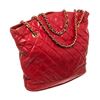 Image 2 : Chanel Red Leather Quilted Chain Shoulder Bag