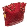 Image 3 : Chanel Red Leather Quilted Chain Shoulder Bag