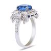 Image 3 : 2.61 ctw UNHEATED Blue Sapphire and 0.90 ctw Diamond Platinum Ring