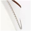 Image 2 : Fancy Solid 14k Yellow Gold Fine Woven Cable Collier Necklace White Gold Beads