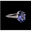 Image 1 : 14KT White Gold 3.35 ctw Tanzanite and Diamond Ring