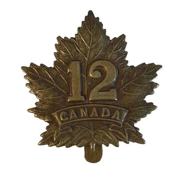 WW1 CEF 12th Battalion Cap Badge