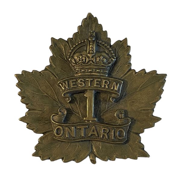 WW1 CEF 1st Battalion OFFICERS Cap Badge