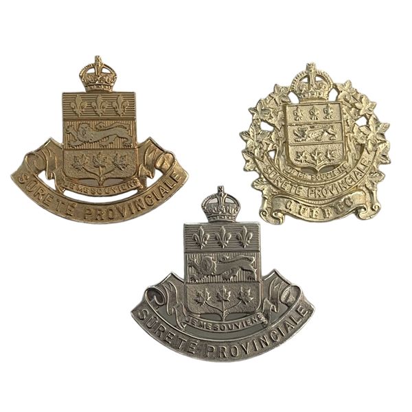 Lot of Quebec Provincial Police Badges