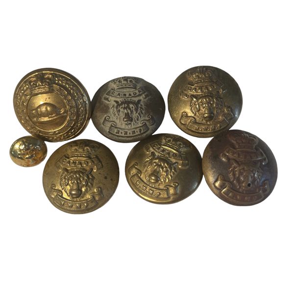 Early Canadian Militia & NWMP Uniform Button Lot