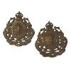 Image 1 : NWMP North West Mounted Police Collar Badge Pair