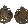 Image 4 : NWMP North West Mounted Police Collar Badge Pair