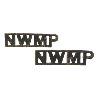 Image 1 : NWMP North West Mounted Police Shoulder Title Badge Pair