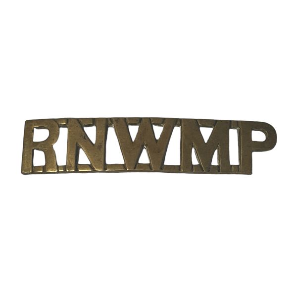 RNWMP Royal North West Mounted Police Shoulder Title Badge
