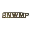 Image 1 : RNWMP Royal North West Mounted Police Shoulder Title Badge